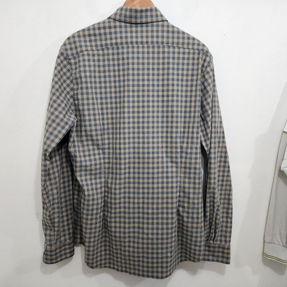 5.11 Tactical Covert Flex Shirt Long Sleeve Snap Plaid Blue Beige Mens Large L - Picture 3 of 16
